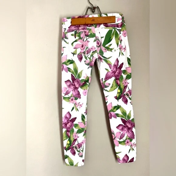 Guess Kate Floral Low Rise Skinny printed elegant jeans sz 30 - Picture 5 of 10